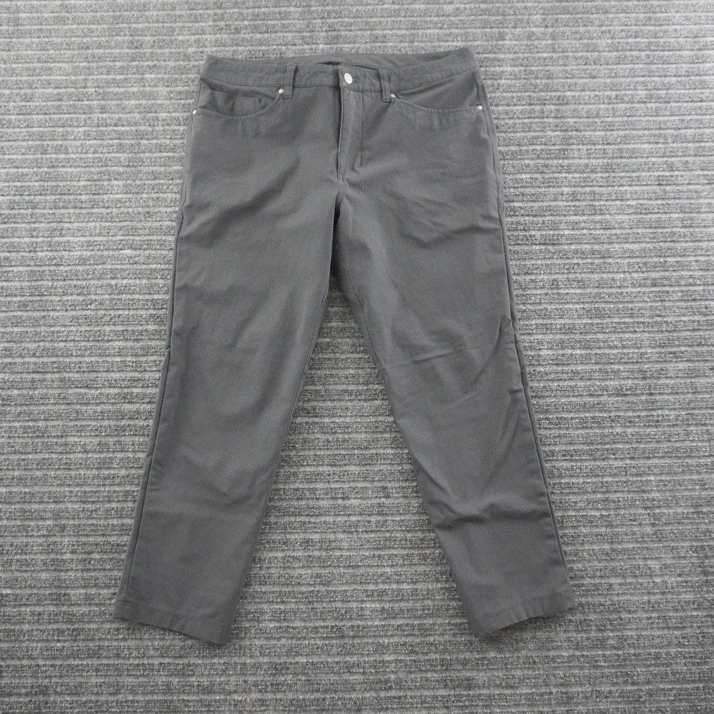 Lululemon ABC Pants Mens 34 Gray Slim Straight Technical Trousers